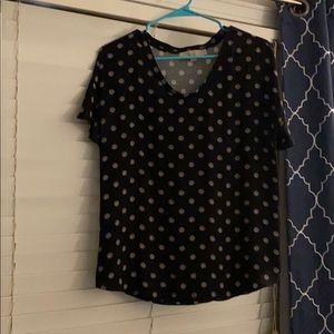 Black professional shirt with colorful polka